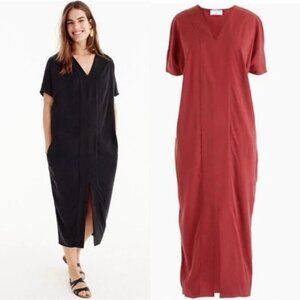 Universal Standard for J. Crew Size M Cupro Tunic Dress Red